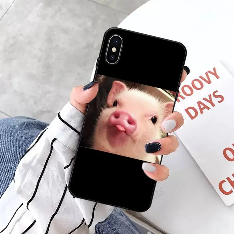

Pet Pig cute animal art luxury design Phone Case cover for iPhone 11 12 pro XS MAX 8 7 6 6S Plus X 5S SE 2020 XR