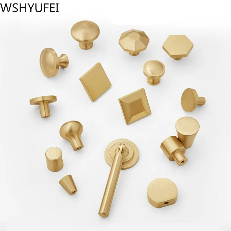 Латунная ручка с одним отверстием в европейском стиле мебельный шкаф ящик