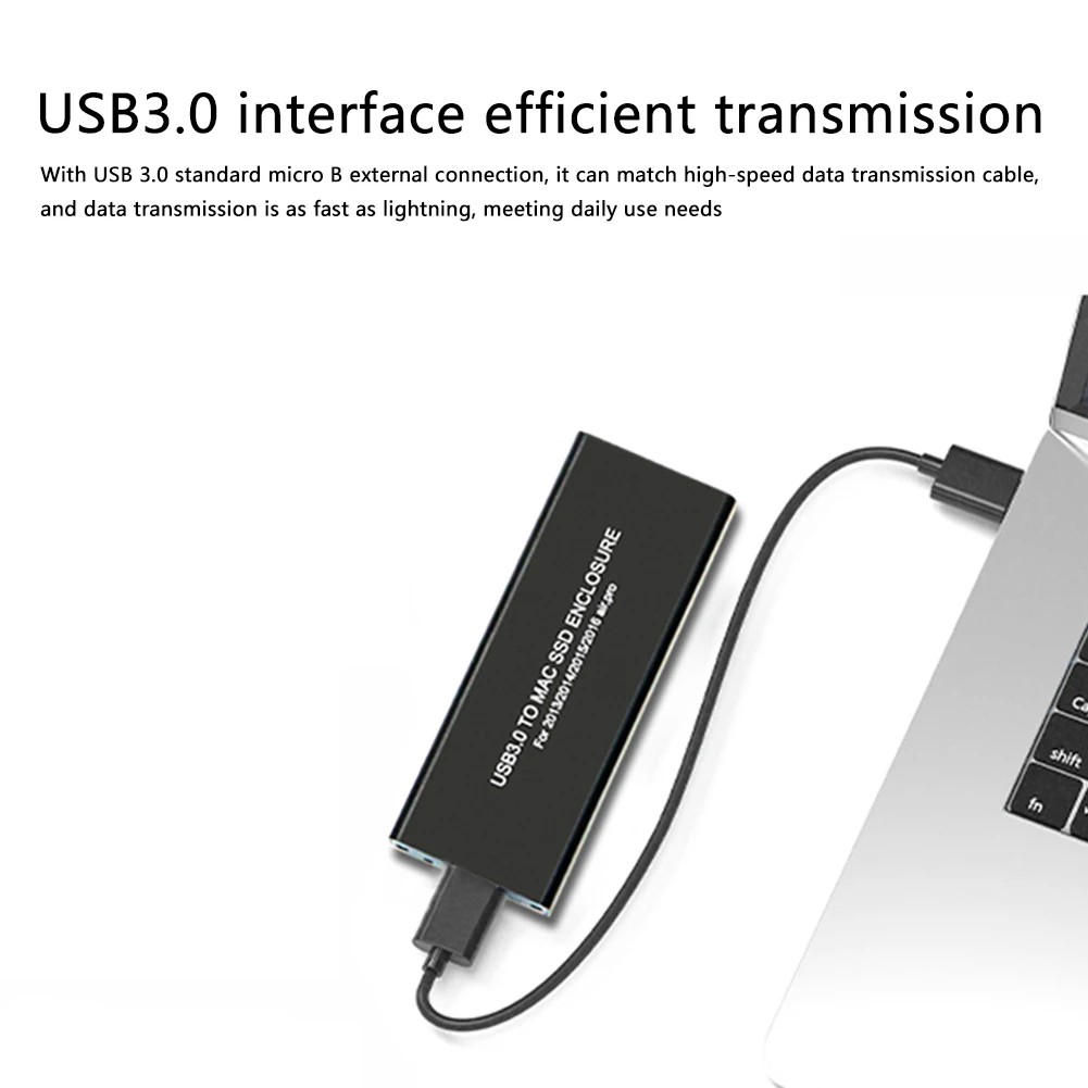 

Aluminum Alloy USB 3.0 External SSD Case Enclosure for MacBook Air Pro Retina 2013 2014 2015 Internal SSD