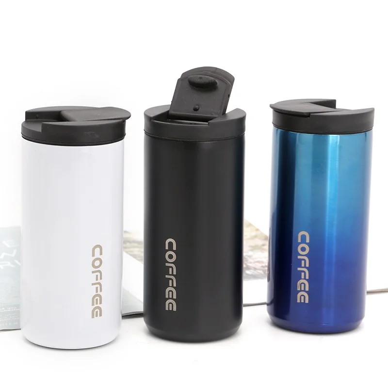 

400ml/550ml Double Stainless Steel 304 Coffee Mug Leak-Proof Thermos Mug Travel Thermal Cup Thermosmug Water Bottle For Gifts