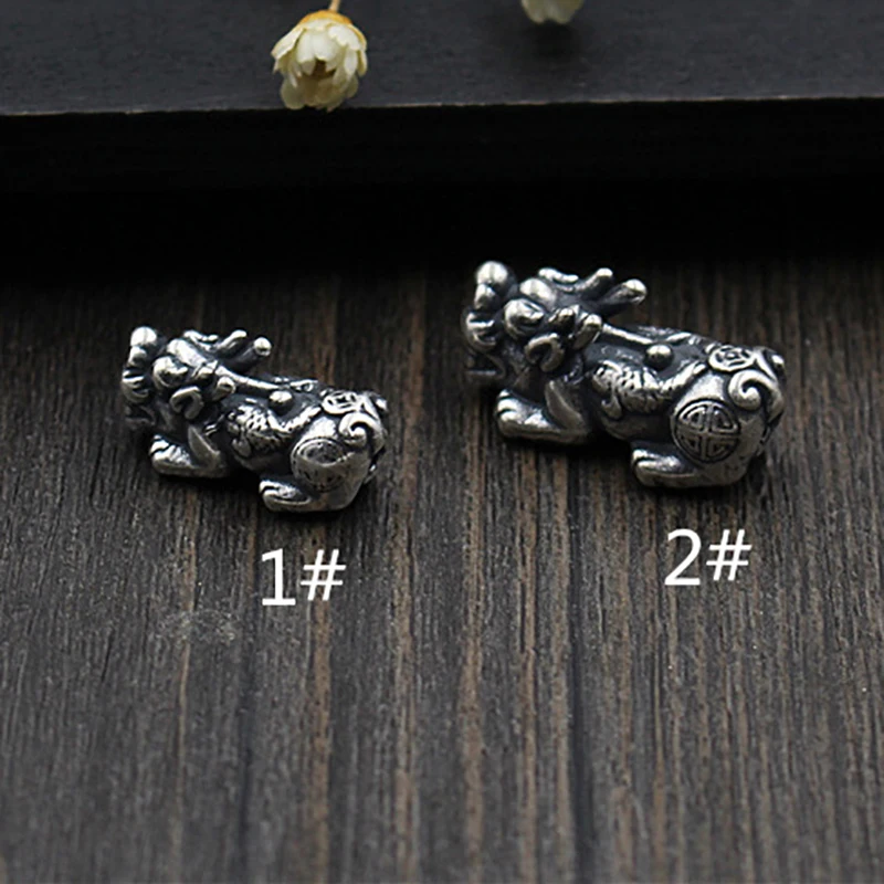 925 Silver Color Retro Jewelry Men's and Women Jewelry Beads  Pure Silver Brave Troops Beads DIY Handmade Accessories Wholesale