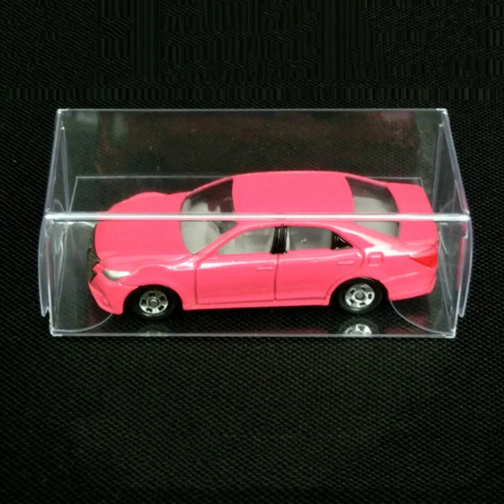Прозрачная ПВХ модель игрушечного автомобиля 1/64 от пыли защитная коробка для