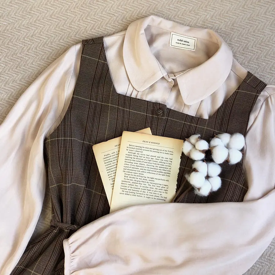 Vestido de primavera a cuadros para mujer, traje bohemio informal sin mangas, Vintage, con tirantes, tallas s-xl