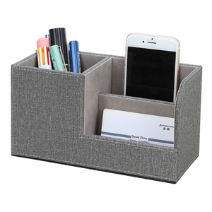 Многофункциональный настольный органайзер из искусственной кожи, мраморные ящики для хранения и корзина для ручек, карандашей, подстаканника, настольные аксессуары, Органайзер