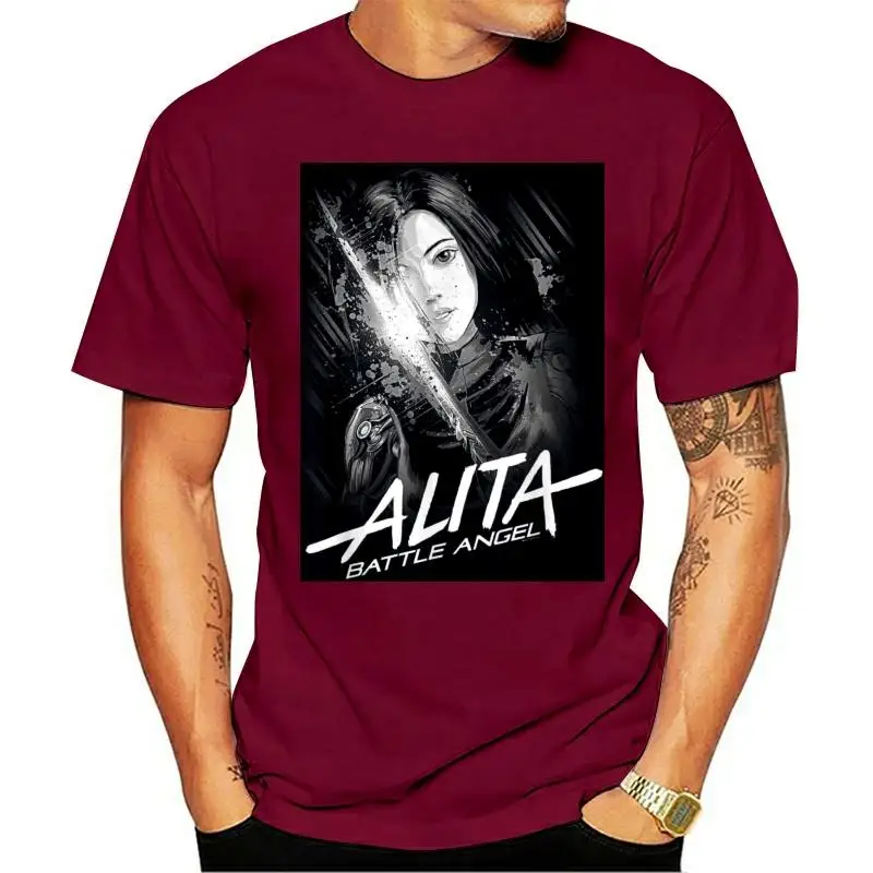 

Tshirt Man Girl Boys O-neck Humor Tee Shirt Man Big Size 3xl 4xl 5xl Female Tee Top Alita - Battle Angel T Shirt Black Size