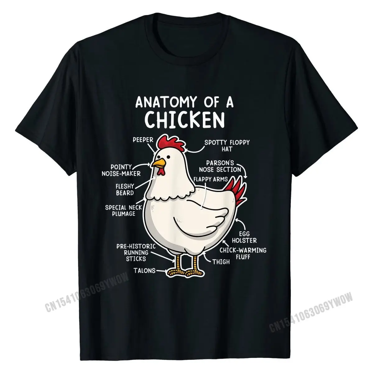

Anatomy of a Chicken Tee Country Farm Women Girl T-Shirt Fitted Gift T Shirt Cotton Mens Tops Tees Summer