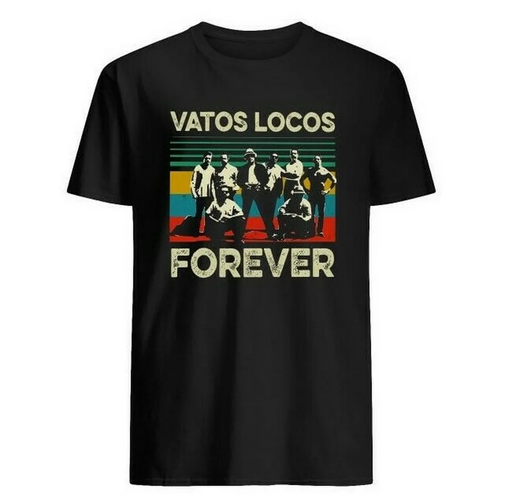Фото Черная футболка с круглым вырезом vaos Locos Forever | Мужская одежда
