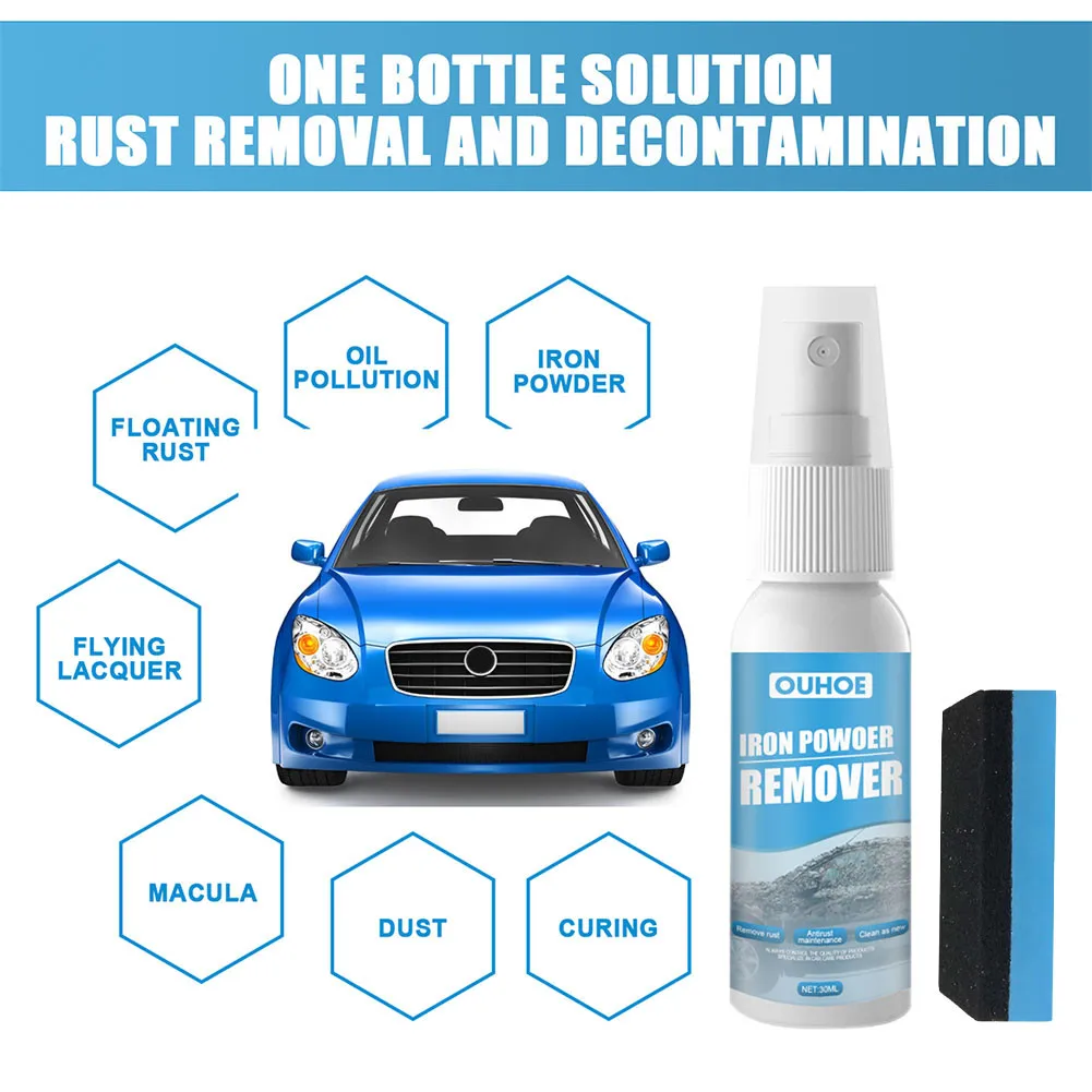 

30ml Rust Remover + Sponge 10.8*2.8cm Caring Cleaning Derusting Cleaner Tool
