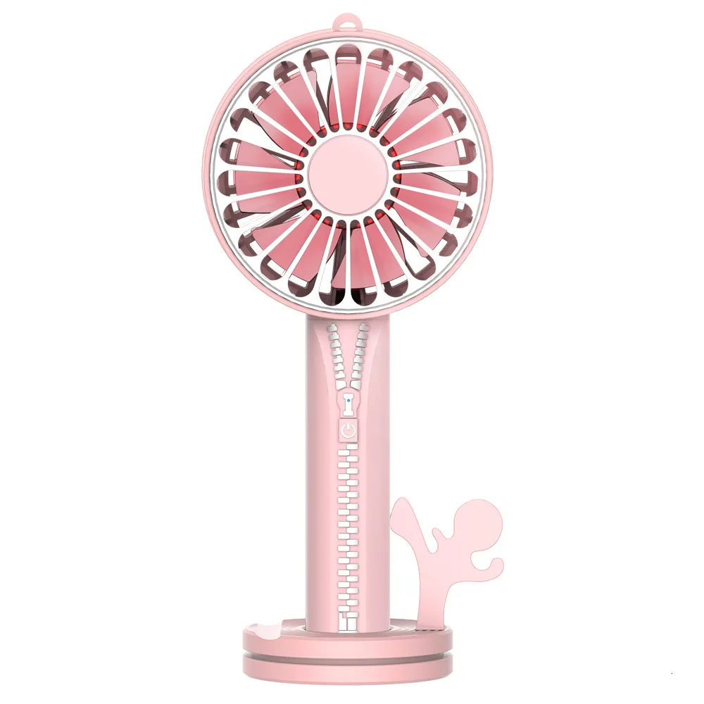 

2019 Zipper Small Fans Rechargeable USB Fan Portable Handheld Fan 3-Speed Mini USB Handy Small Desktop USB Cooling Fan Cooler