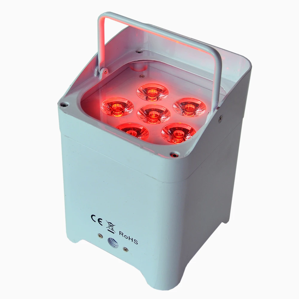 Плоский беспроводной DMX светодиодный светильник TIPTOP 6x18 Вт 6 в 1 RGBWA + с питанием от