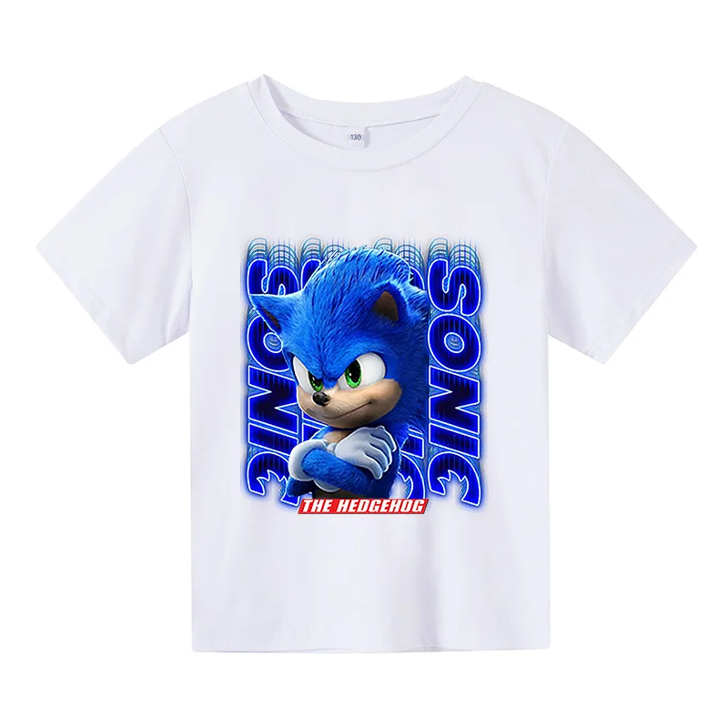 2021 новый летний костюм для мальчиков Sonic зубная щётка девочек с принтом в виде