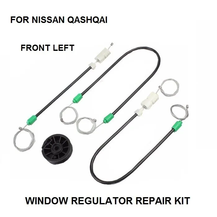 WINDOW REGULATOR REPAIR CABLES AND ROLLER FOR NISSAN QASHQAI FRONT-LEFT 2002-2016