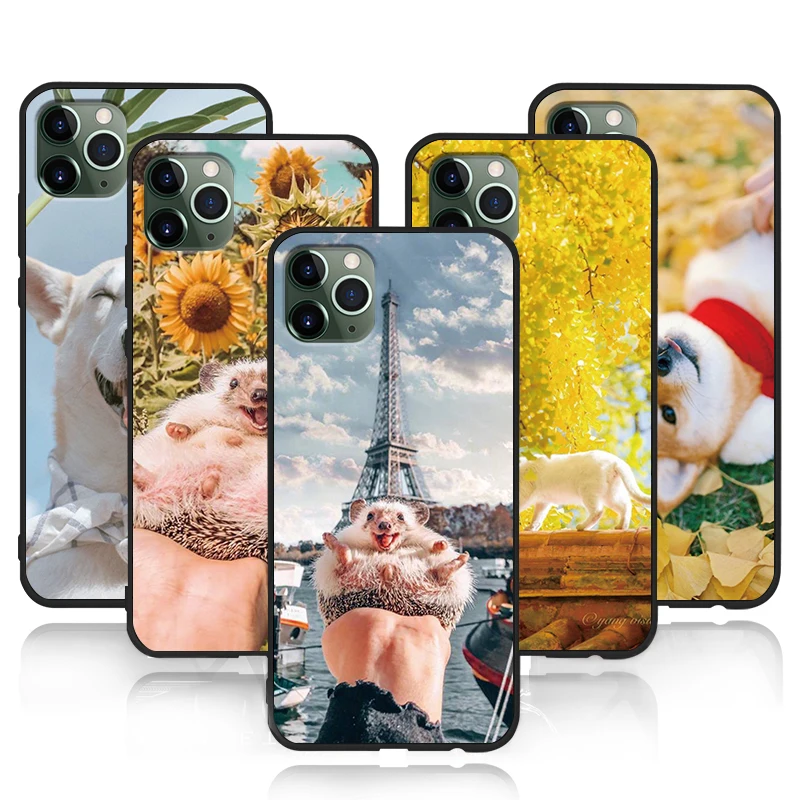 Чехол для телефона iphone 11 Pro Max XR XS MAX X Dog leaf Apple 8 7 6 5S s Plus силиконовый защитный чехол