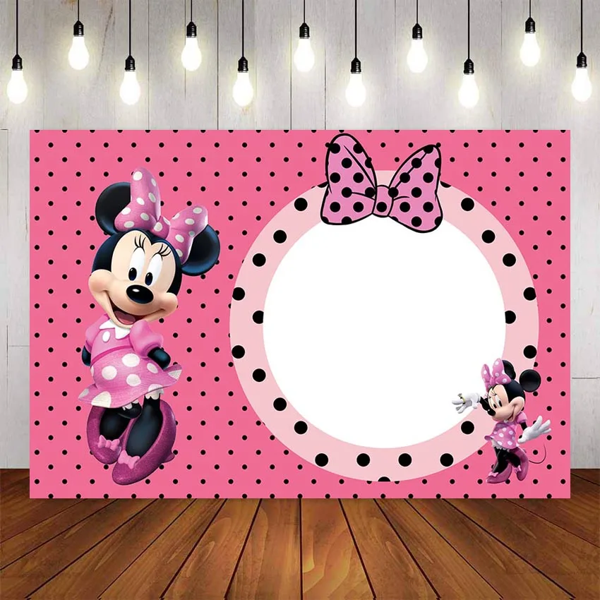 Небесно-голубой photography Backdrop Pink Bow Minnie Newborn Children Birthday Girls Baby Shower Custom Photo Studio Background Vinyl - Цвет: Небесно-голубой