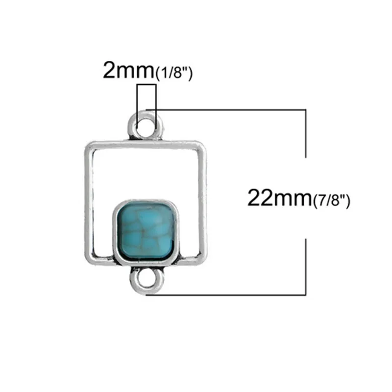 DoreenBeads цинковый сплав молотые разъемы геометрические античные серебряные