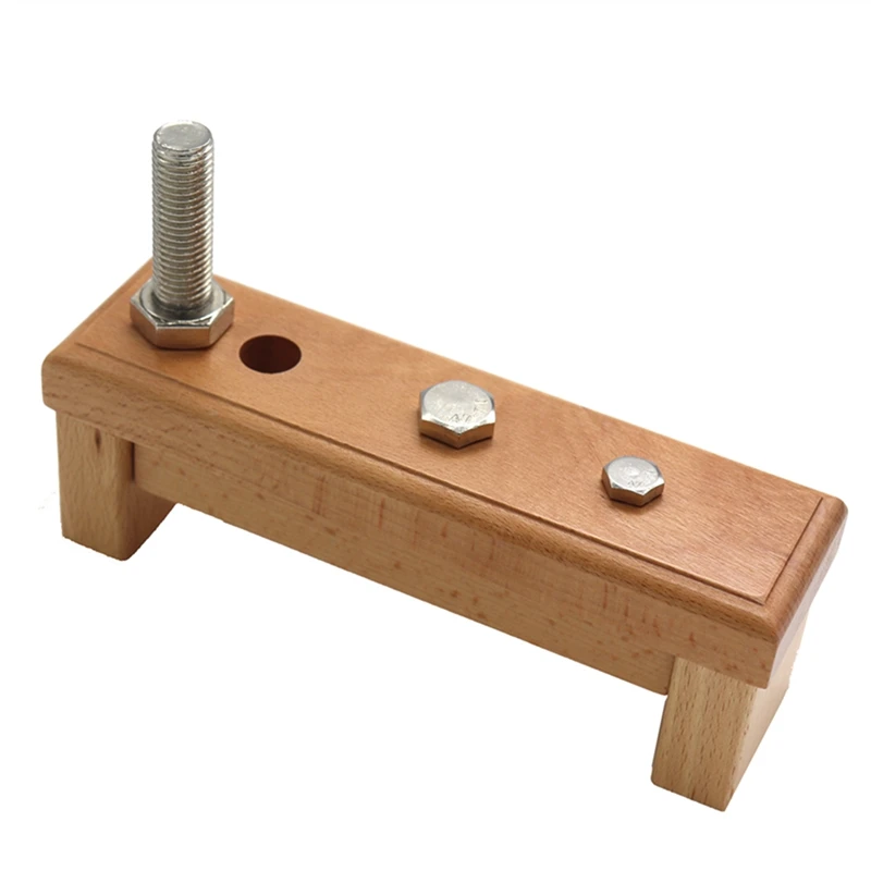 Juguete de madera para atornillar y atornillar, material did&aacute;ctico de atornillar para ni&ntilde;os, juguete de entrenamiento de pr&aacute;ctica de vida-4
