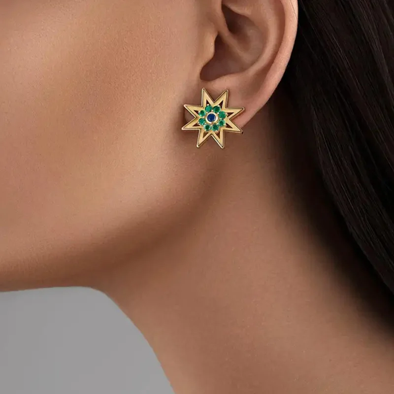

Bohemian Style Fashion Vintage Pendant Earrings For Women Gold Color Moon Star Drop Earrings Lady Jewelry Ear Accessories 30T667