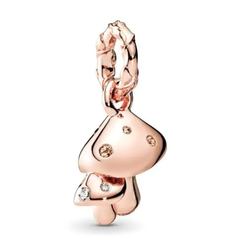 Подвески из настоящего стерлингового серебра 925 пробы с сияющими грибами Висячие