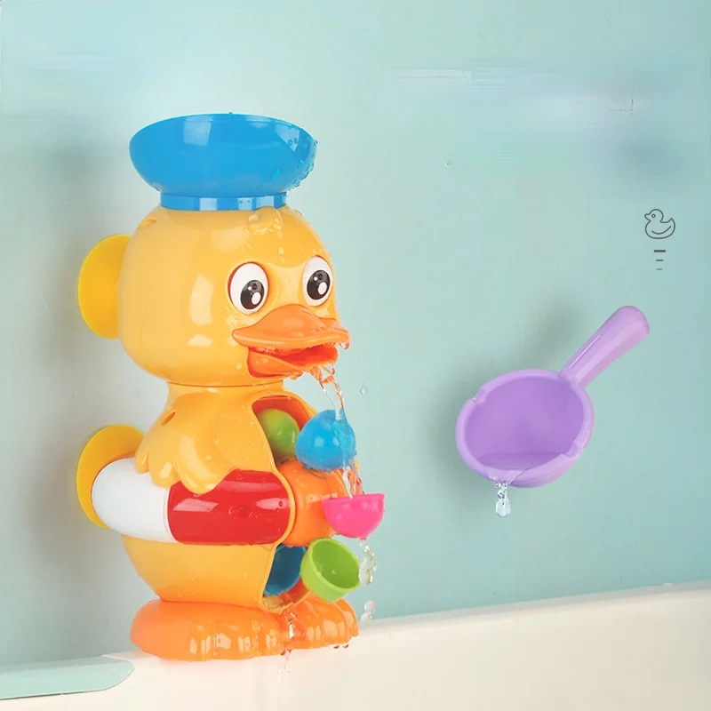 Детская игрушка для ванны утка с водяным колесом | Дом и сад