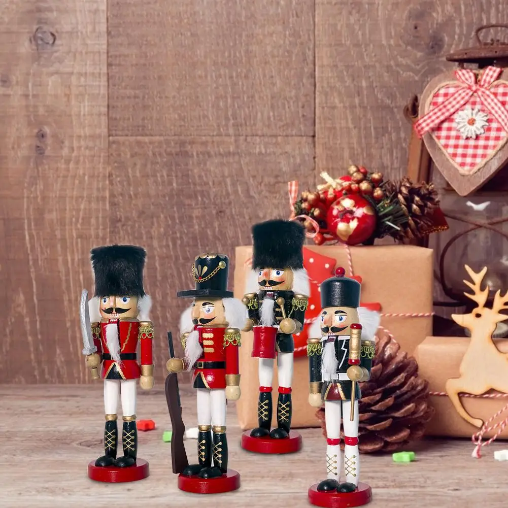 Деревянная кукла Щелкунчик 20 см высокого качества солдат ручной работы для