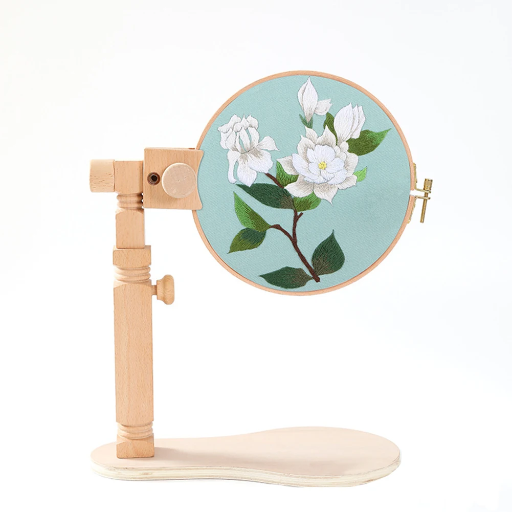 

Adjustable Height Desktop Stand Cross Stitch Stand Holder Wooden Embroidery Stand Hoop Sewing Tool For Adults Mother Gifts
