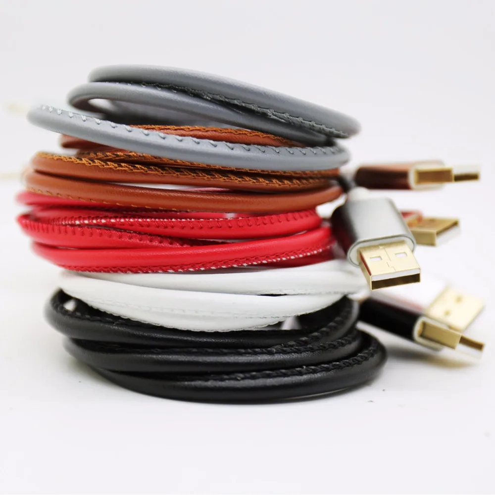 

Original Micro USB Cable VOXLINK PU Leather Fast Charging USB Data Cable For Samsung HTC Huawei Android Mobile Phone Cables