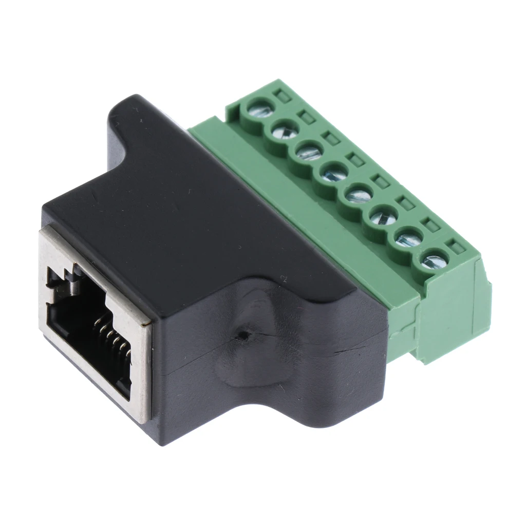 Ethernet RJ45 гнездовой разъем для 8 Pin винтовой клеммный адаптер конвертер CCTV цифровой