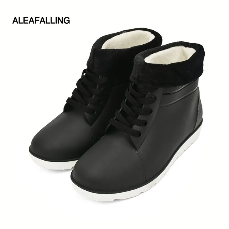 Сапоги Aleafalling мужские универсальные модные водонепроницаемые на шнуровке