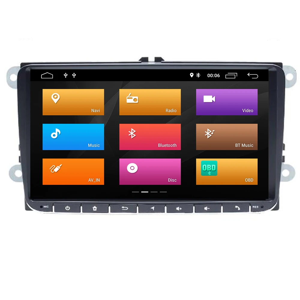 Автомагнитола 1Din для VW Skoda Octavia 2 3 Superb Volkswagen Passat b6 Seat Leon Polo T5 AmarokGolf 5 6 мультимедиа |