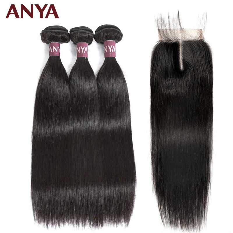 

Straight Hair Bundles With Closure Peruvian Human Hair Bundles With Frontal Remy Straight BundlesHair With Closure