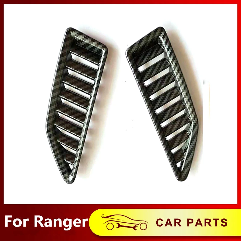 

Fit For 2015-2021 Ford Ranger Everest Endeavour Air Conditioning Dashboard Vent Cover Carbon Fiber Color Decorative Panle