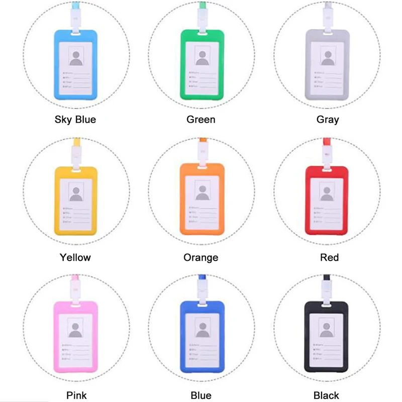 

Работа держатель для карт с веревкой Пластик название персонала ID карты сотрудника идентификационные значка