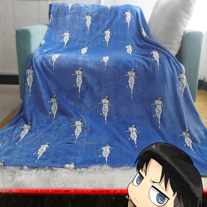 Аниме атака на Титанов Одеяло Диван Постельные принадлежности Мягкий теплый
