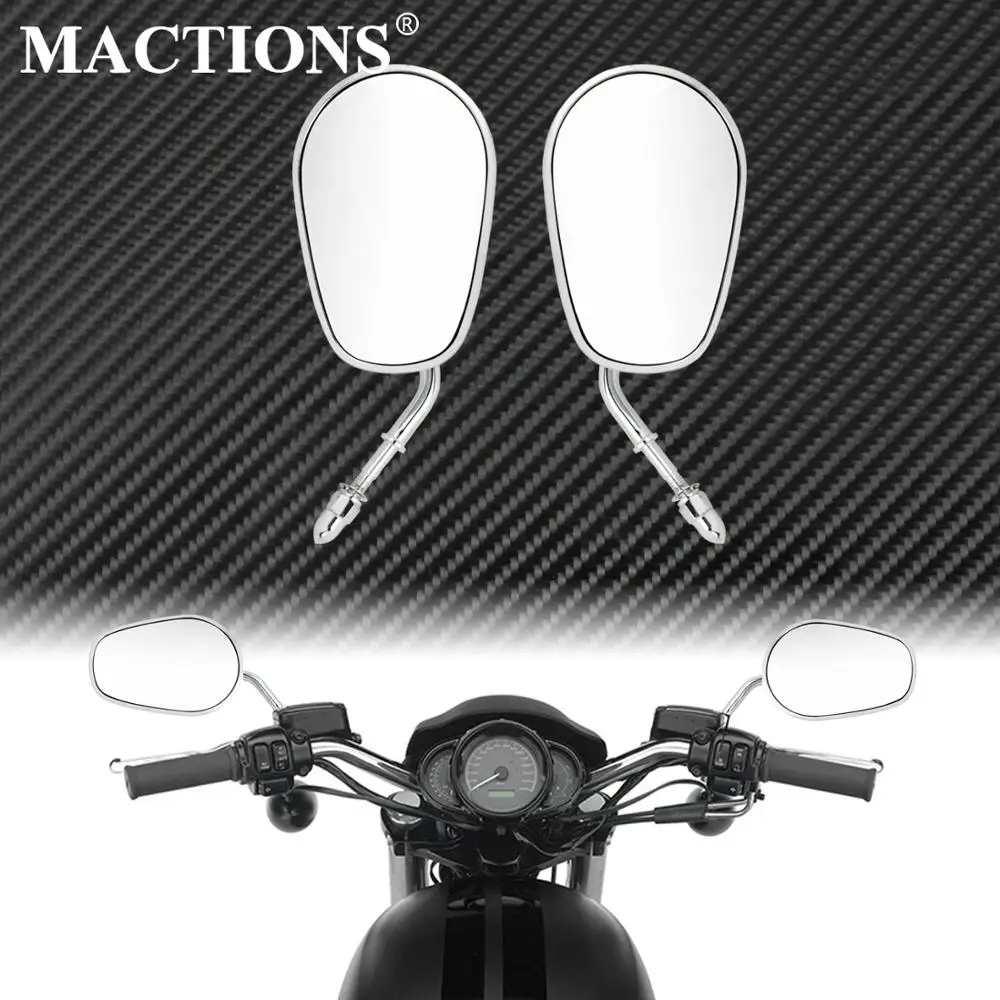 Мотоциклетное боковое зеркало заднего вида Хром для Harley Sportster XL883 Touring Road King Street