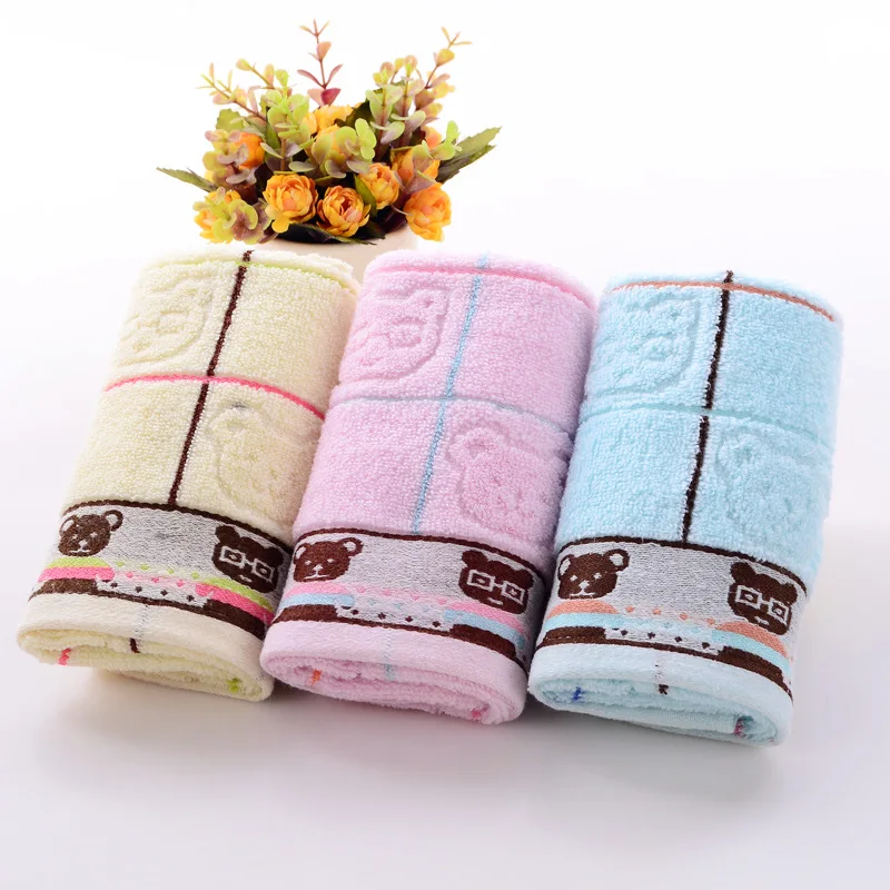 

Детское полотенце 26*50 см, маленькое полотенце с мультяшным медведем, милое полотенце для рук для новорожденных, банное полотенце для малыше...