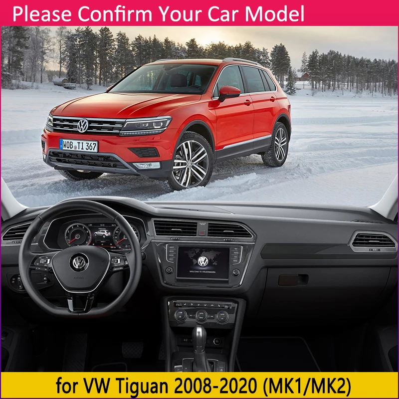 for Volkswagen VW Tiguan MK1 MK2 2008~2020 Anti-Slip Mat Dashboard Cover Pad Sunshade Dashmat Car Protect Carpet Accessories rug |