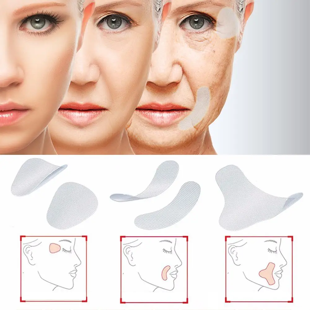 

12/27/24Pcs Facial Tape Anti Wrinkle Pad Skin Lift Up Tape Frown Smile Lines Forehead Anti-Wrinkle Patches Anti-aging Sticker