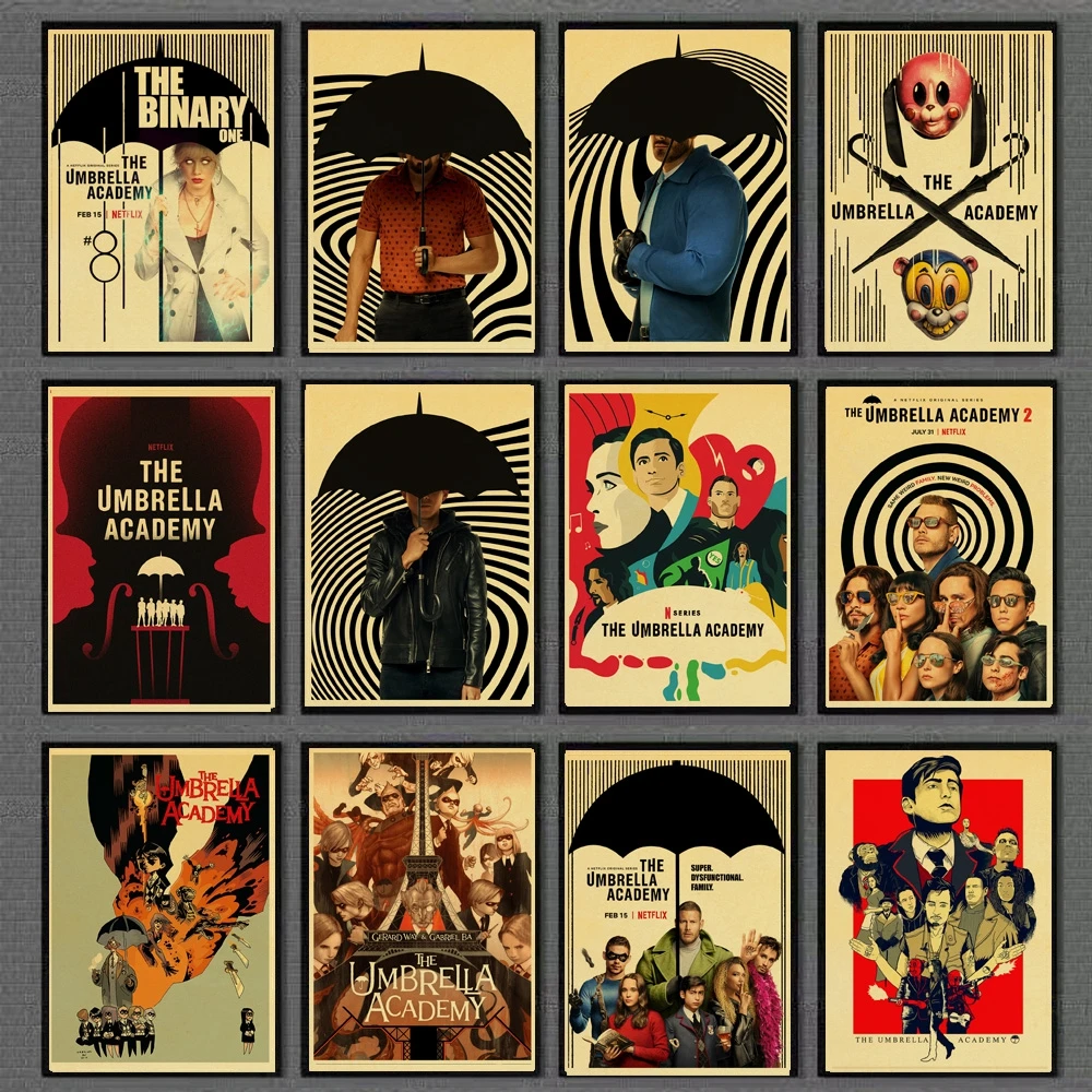 Винтажный ТВ зонтик академический ретро постер украшение для дома роспись