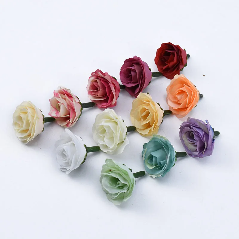 20 шт 3 см мини розы свадебные аксессуары для украшения дома Рождественский венок