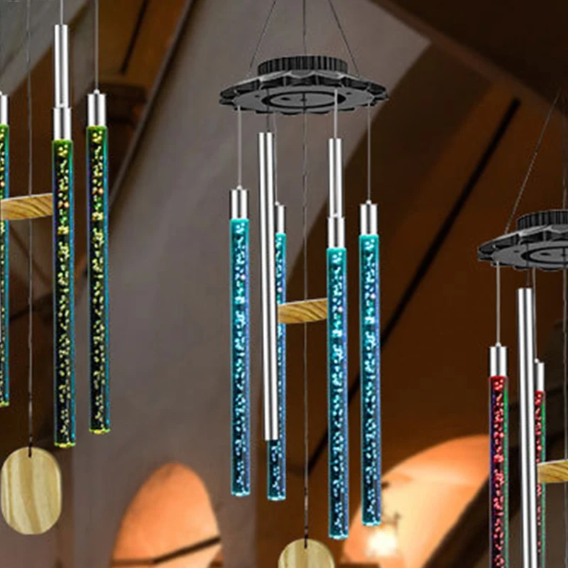 

Color Changing Solar Wind Chimes Waterproof Outdoor Hanging Light Garden Yard Patio Decoration Great Gifts wholesales