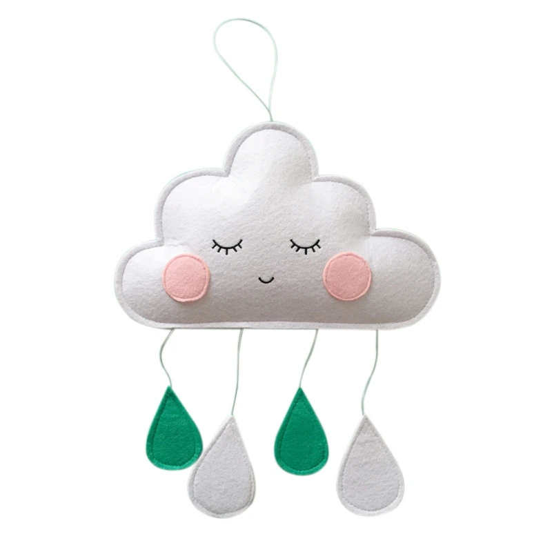 

Home decoration Nordic children tent decoration cloud felt raindrop pendant kids room decoration Smiles Photography Props