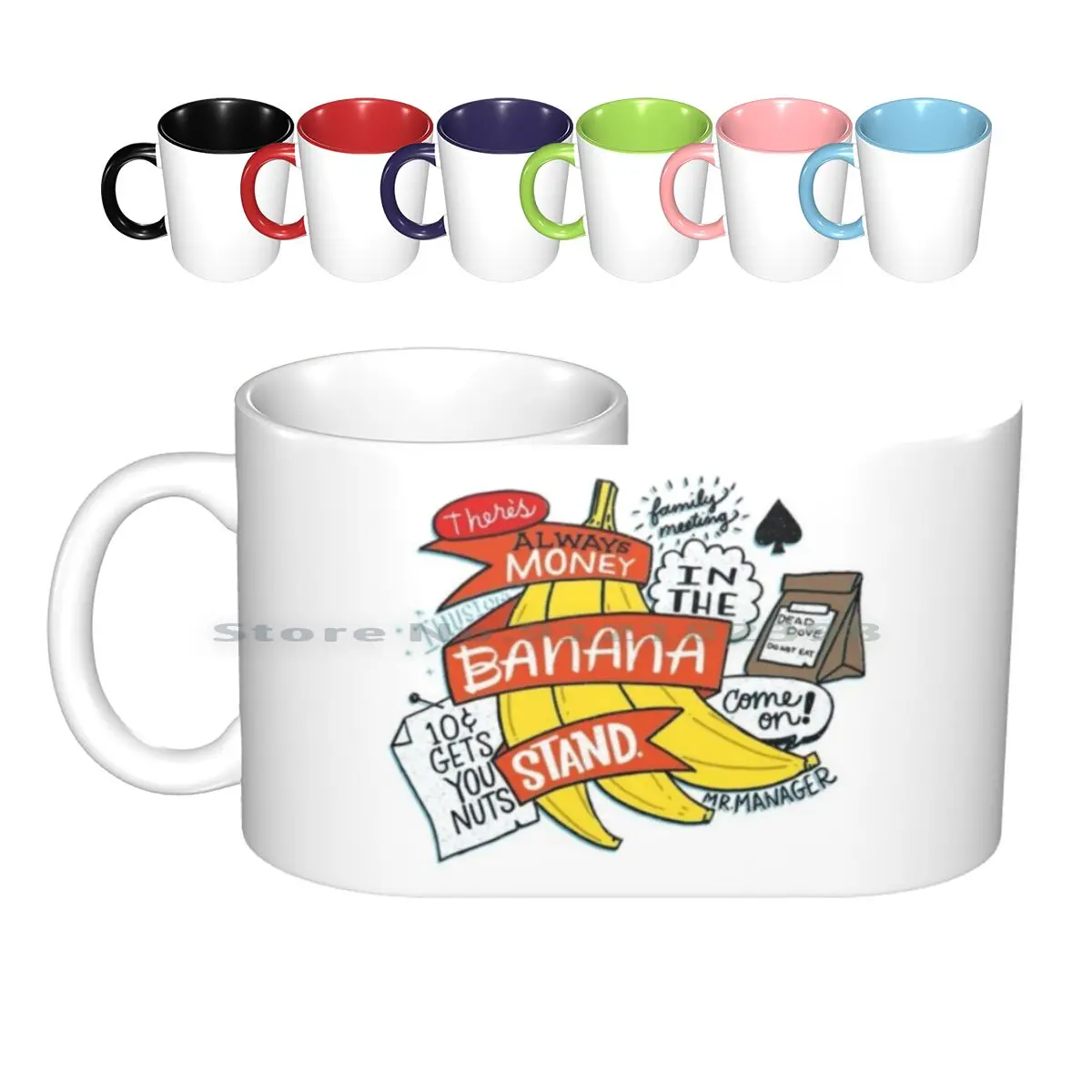 

Всегда есть деньги в банановой подставке, аварийная развивающая футболка, керамические кружки, кофейные чашки, кружка для молока, чая, авари...