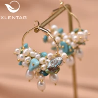 xlentag natural freshwater pearl earrings wedding birthday party gift ladies fashion earrings handmade jewelry gifts ge0992a