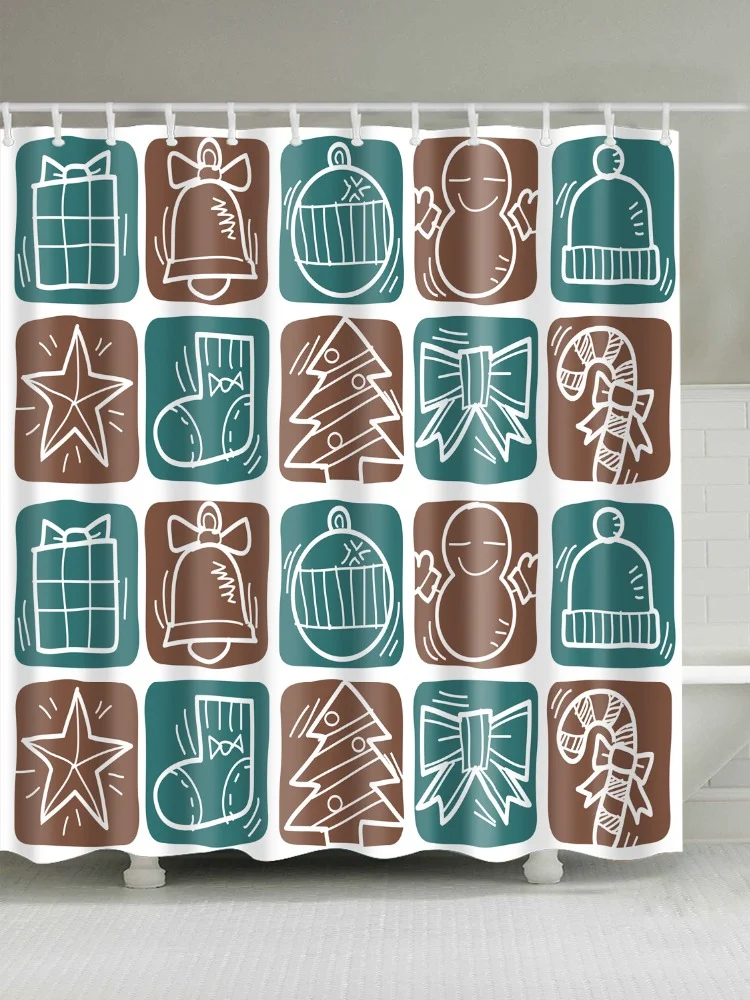 Шторка для душа в нордическом стиле водонепроницаемый занавес из полиэстера с