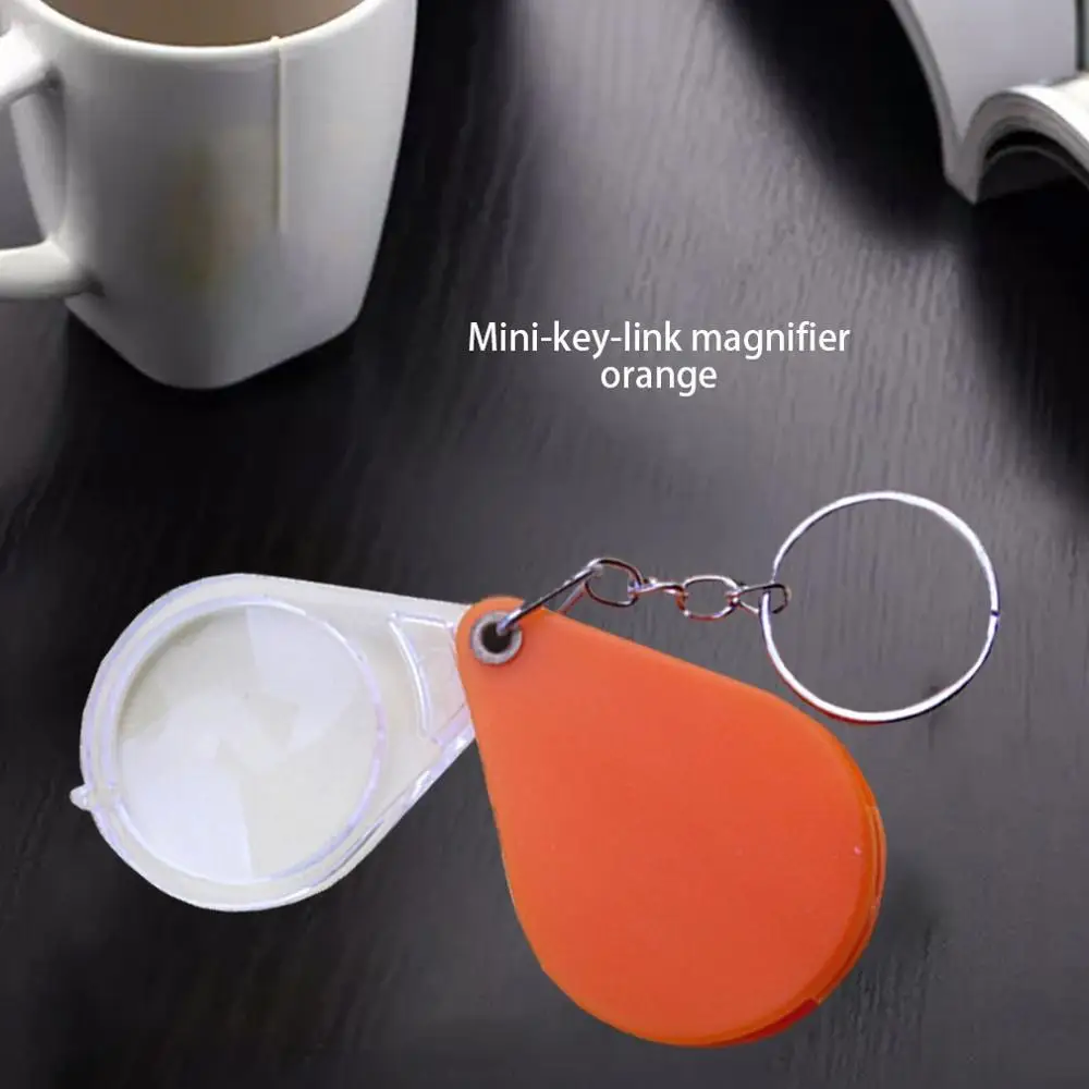 10X пластиковые мини лупа для чтения стекло складной брелок ручной увеличительное