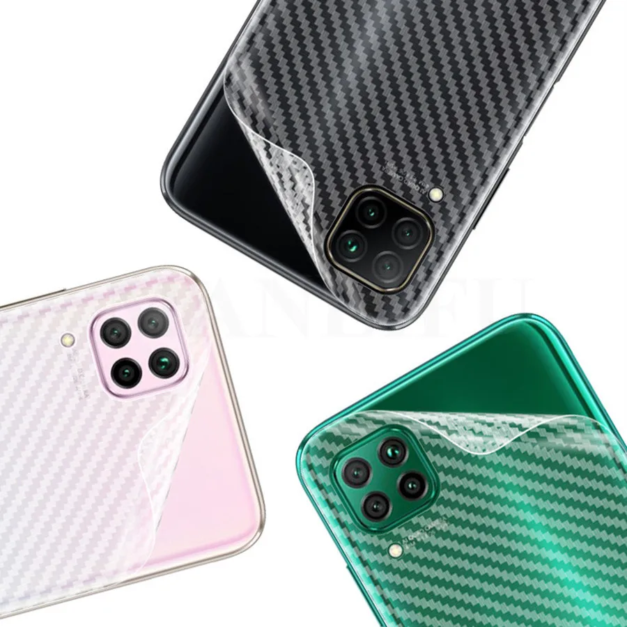 10 шт./лот прозрачная 3D задняя пленка из углеродного волокна для Huawei Mate 40 P30 P40 P50 Pro