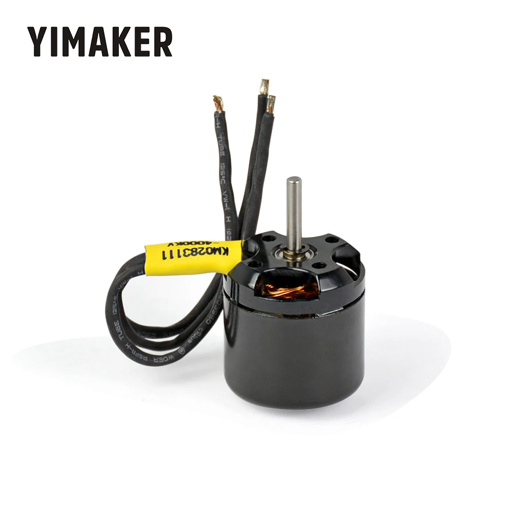 YIMAKER 2.4A маленький бесщеточный мотор 2830 KV4000 трехфазный микро мотор для радиоуправляемого самолета Дистанционная модель 42000RMP