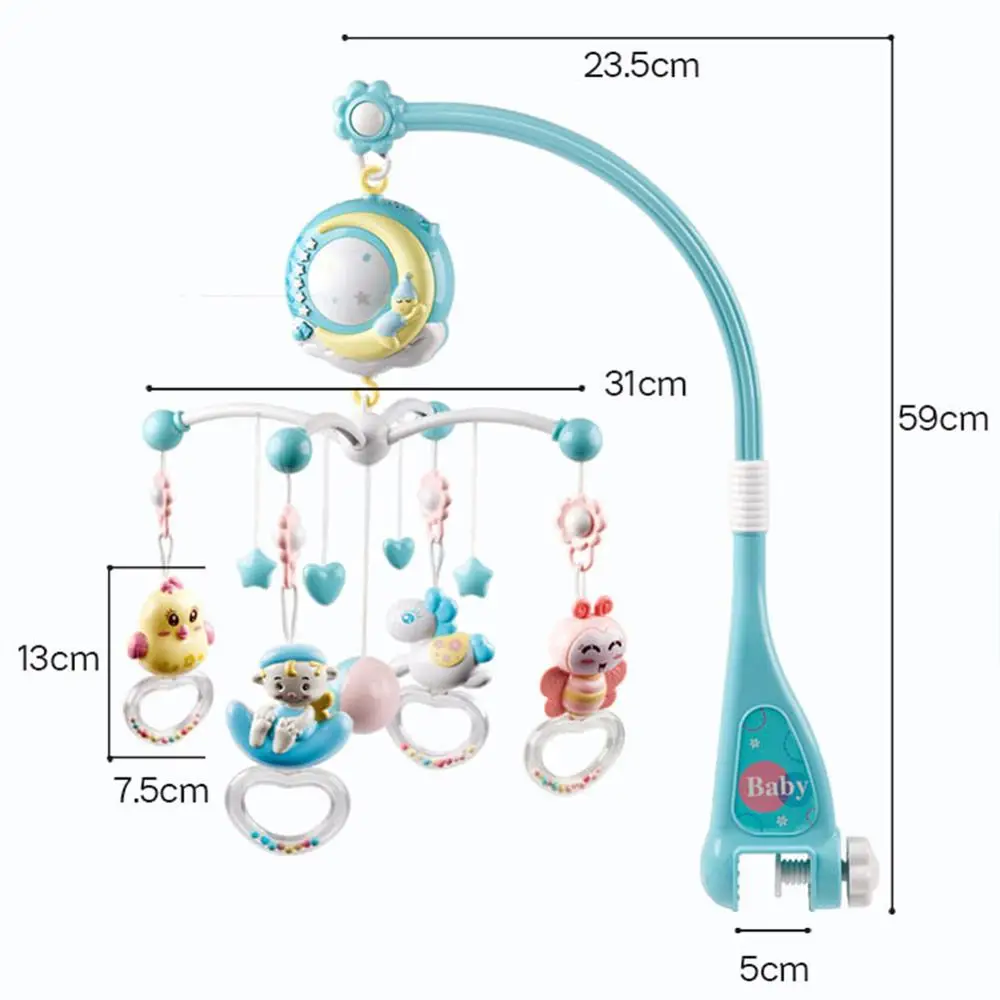 

Baby Crib Mobiles Rattles Toys Bed Bell Carousel For Cots Projection Infant Babies Toy 0-12 months For Newborns