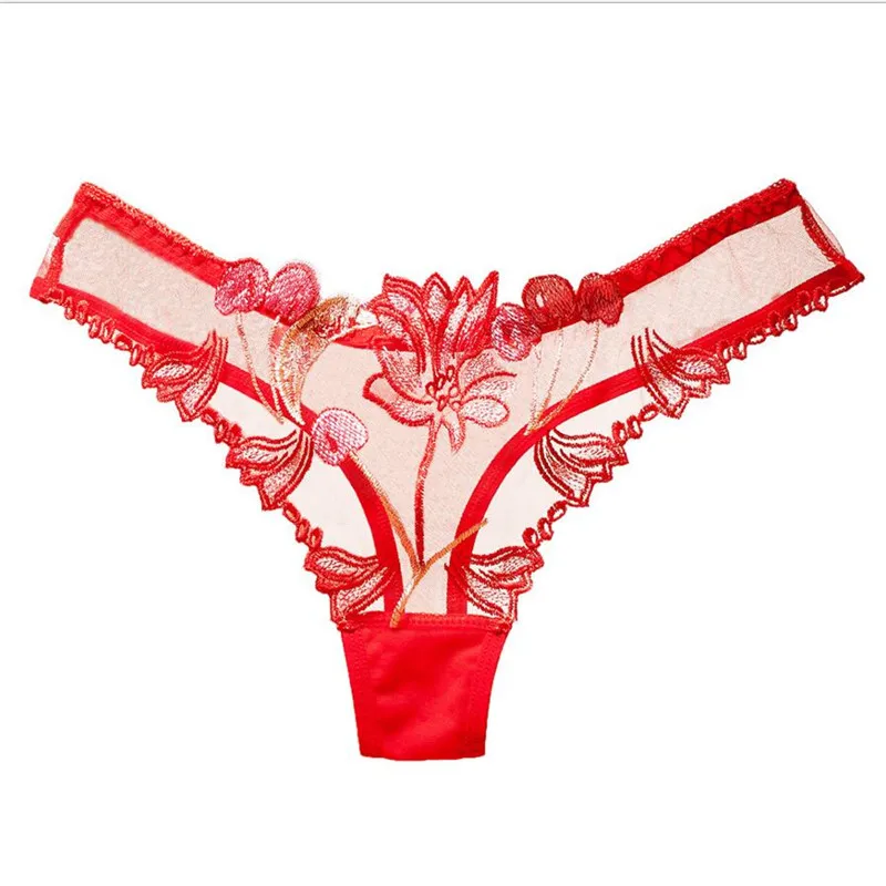 Сексуальные сетчатые полностью прозрачные стринги с вышивкой сексуальное