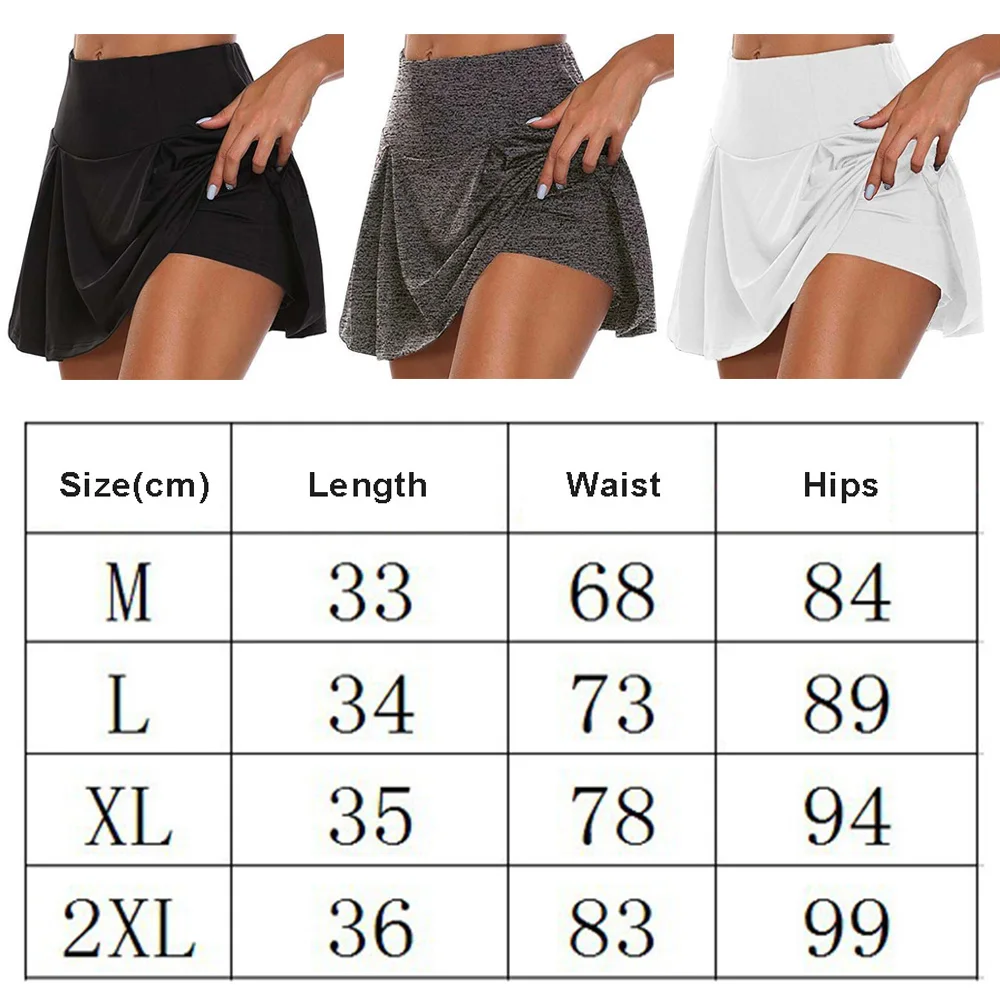 

Anti-glare women's built-in shorts sports golf short skirt tennis exercise solid color light